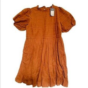 COPY - Plus Universal Thread Cotton Lace Dress Rust